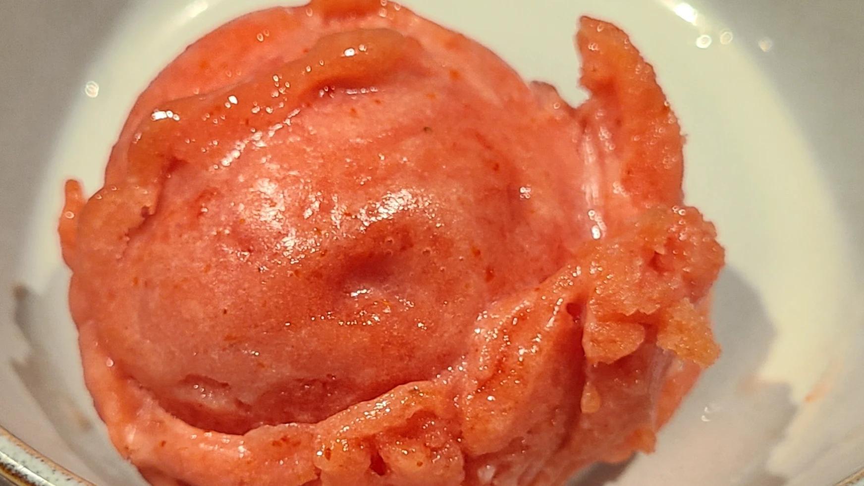 Watermelon and tajin sorbet